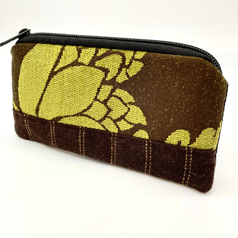 Green and brown purse