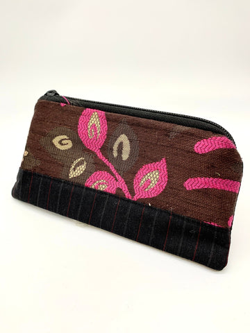 Pink and brown purse