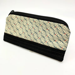 Beige geometric Japanese purse